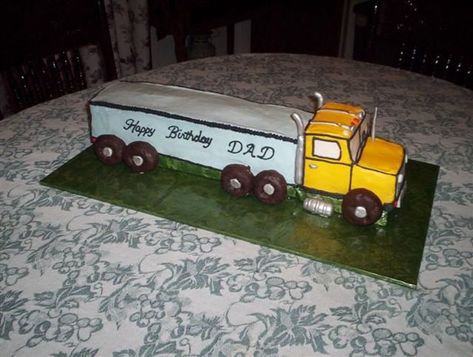 Truck Cakes For Men, Semi Truck Cakes, Cake Truck, Truck Birthday Cakes, Truck Cake, Truck Cakes, Buttercream Cake Decorating, Truck Birthday, Candy Cakes