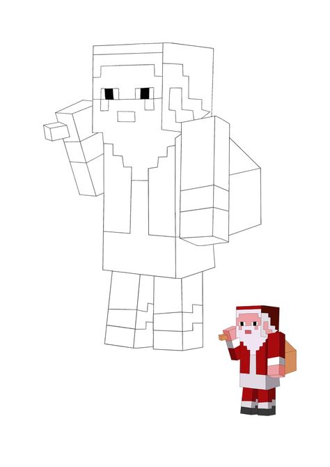 Minecraft Christmas Mob - Santa Coloring Pages - 2 Free Coloring Sheets (2021) Minecraft Colouring, Free Printable Minecraft, Printable Minecraft, Santa Coloring, Santa Coloring Pages, Free Printable Coloring Sheets, Minecraft Coloring Pages, Christmas Coloring Sheets, Minecraft Christmas