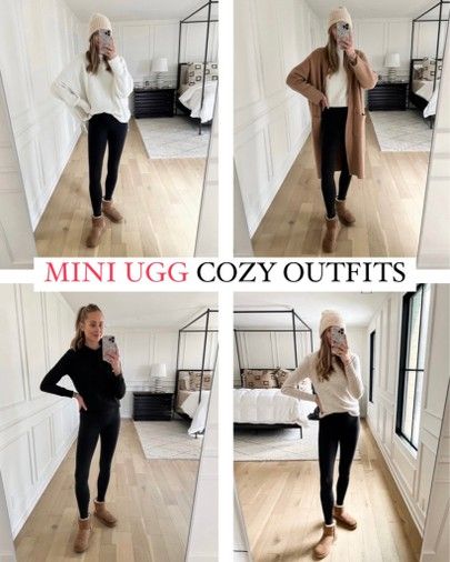 Fashion Jackson wearing mini uggs, shopbop, fall outfits, cozy outfits #ugg #shopbop #LTKshoecrush #LTKstyletip #LTKunder100 Mini Ugg Boots Outfit Casual, Short Ugg Outfit Ideas, Ugg Shoes Outfit Casual, Ultra Short Uggs Outfit, Ugg Super Mini Outfit, Short Brown Uggs Outfit, Ugh Classic Ultra Mini Outfit, Mini Ugg Boots Outfit 2022, Classic Mini Ugg Boots Outfit