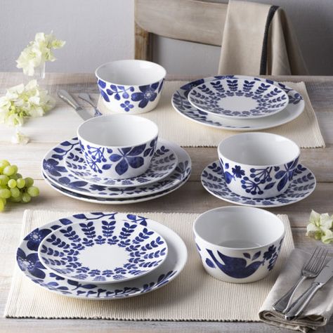 Villeroy & Boch Villeroy & Boch Old Luxembourg Brindille 4 Piece Place Setting Set, Service for 1 | Wayfair China Dinnerware Sets, Bone China Dinnerware, Porcelain Dinnerware, Scandinavian Inspired, Blue Plates, Silver Art, Place Setting, China Dinnerware, China Porcelain