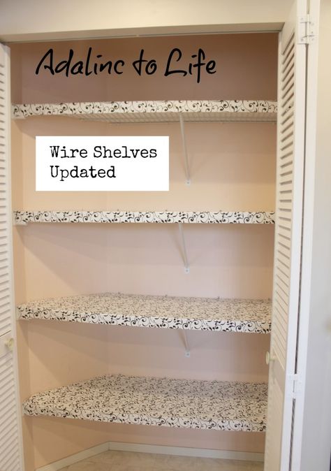 Pantry Shelf Cover, Wire Shelf Makeover, Easy Pantry Organization, Diy Pantry Makeover, Wire Shelf Covers, Shelf Makeover, Diy Pantry Organization, Shelf Cover, Earthy Home Decor