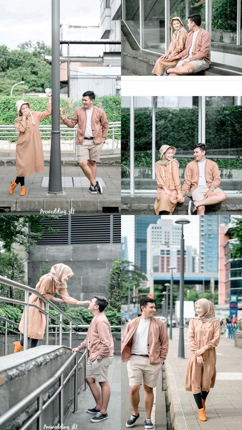 Preweddig Korean Prewedding Photoshoot, Outdoor Casual Photoshoot Ideas, Ide Prewedding Outdoor, Konsep Prewedding Outdoor Hijab, Prawedding Konsep Outdoor Casual, Prewedding Pose Outdoor, Inspirasi Prewedding Hijab, Korean Prewedding Photography Casual, Inspirasi Prewedding Outdoor