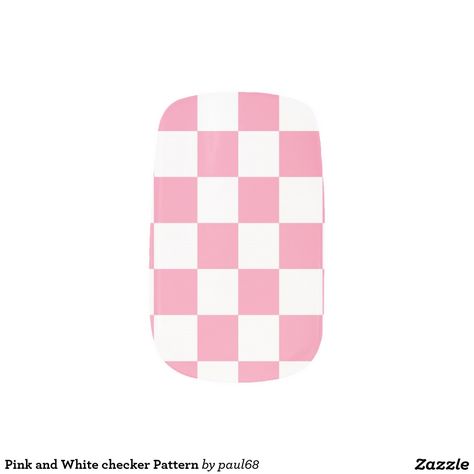 Checker Pattern, Minx Nails, Pretty Nail Art Designs, Pretty Nail Art, Cute Acrylic Nails, Checkered Pattern, Different Patterns, Pink And White, Art Designs