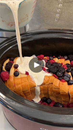 mouthwatering french toast casserole | mouthwatering french toast casserole

easy and delicious french toast casserole with brioche bread and fruit made in the crock pot

thanks for watching!... | By Jacky’s KitchenFacebook French Toast Recipe Crockpot, French Toast In Crock Pot Easy Recipes, Crock Pot Breakfast Casserole Overnight, French Toast Casserole Crockpot, French Toast Casserole With Brioche, French Toast Caserole, Crockpot French Toast Casserole, Crock Pot French Toast, Slow Cooker Bread Pudding