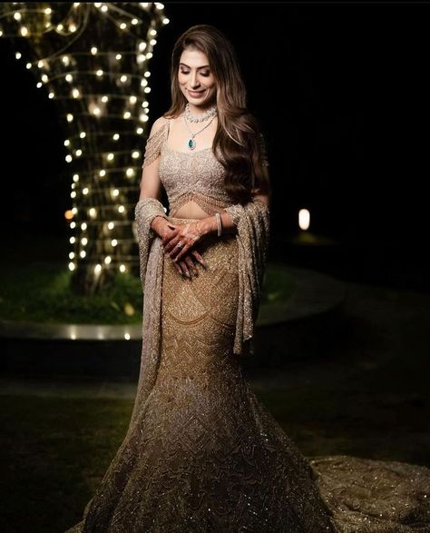 Sangeet outfit for brides, bridal sangeet lehenga, sangeet dress for bride, bridal sangeet look, bridal outfit ideas, bridal lehenga,  brides in lehenga, trending sangeet outfits, lehenga ideas, bridal gown ideas,  Indian wedding outfits, wedding dresses, indian wedding outfits, Wedding blouse designs Engagement Dress For Bride Indian, Sangeet Dresses, Engagement Dress For Groom, Engagement Dress For Bride, Latest Bridal Lehenga Designs, Bride Reception Dresses, Reception Outfits, Reception Gowns, Engagement Gowns