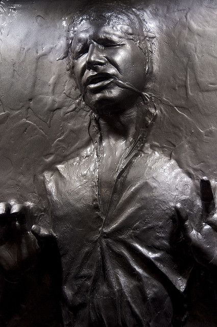 Han Solo trapped in carbonite Han Solo In Carbonite, Han Solo Carbonite, Star Wars Han Solo, Weird Science, Han Solo, Hans Solo, Boba Fett, Antonio Mora Artwork, Close Up