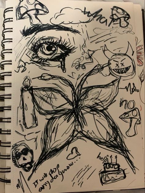 Aesthetic Drawing Sketches Grunge, Some Drawings, Piskel Art, Notebook Drawing, Arte Grunge, Indie Drawings, Meaningful Drawings, Sketchbook Drawings, Sketchbook Art Journal