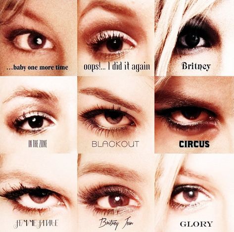 Britney Spears’ eye through the Eras Britney Spears Makeup, Britney Spears Pfp, Brittany Spears 2000s, Britney Spears Iconic Looks, Britney Spears Poster, Britney Spears Y2k, Y2k Britney Spears, Brittany Spears 2000's, Britney Spears Makeup 2000s