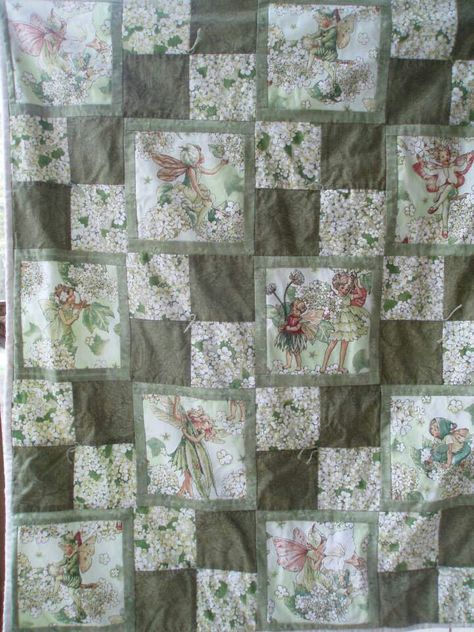 Fairy quilt Pixie Squares Quilt Pattern, Girly Quilts, Fairy Quilt Ideas, Enchanted Forest Quilt, Fairy Quilt, Music Quilt, Fairytale Forest Quilt, Green Fairy Quilts, Happy Quilts