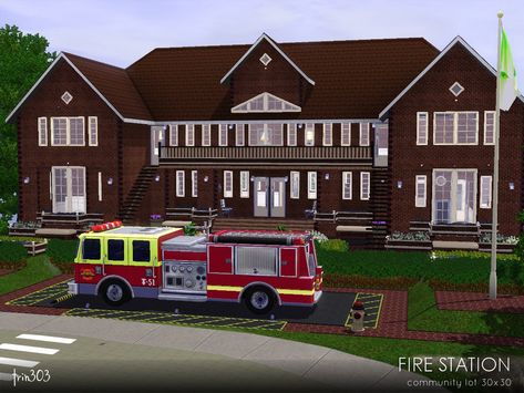 trin303's Little Village Fire Station Sims Car, You're Hired, Sims Design, Sims Videos, Gaming Things, Free Sims, Sewing Workshop, Sims Community, Private Office