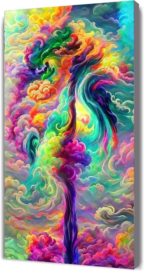 الفن الرقمي, Unicorn Spit, Acrylic Ideas, Abstract Cloud, Colorful Clouds, Hur Man Målar, Simple Acrylic Paintings, Art Kits, Paint By Number Kits