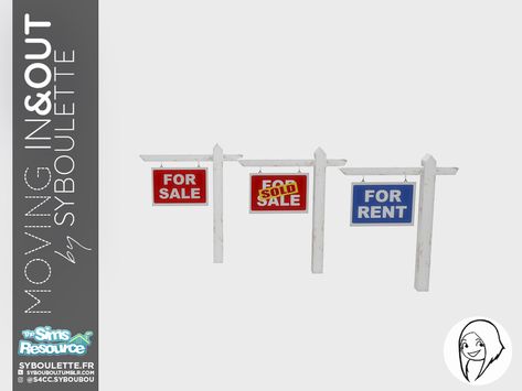 The Sims Resource - Moving in & out - Sold sign Outside Of The House, Nebula Wallpaper, Rent House, Sims 4 Tsr, Sims Games, Sold Sign, Sims 4 Cc Furniture, Sims 4 Build, Sims Community