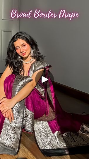 85K views · 8.5K reactions | Save and share this unique saree draping tutorial.

Love the long pallu look and the stunning drop. I have always wanted to drape this lovely handloom banarasi silk saree but for obvious reasons, could only style this today. How do you like this look?

Paired the drape with a cute black crop top as a blouse but you can simply refer to pinterest for blouse design ideas and inspiration. Go with whatever sails your boat.

Completed the look with pearl choker and silver pearl earrings.

To keep in mind-
🍇 Choose a heavy and broad border saree(at least the bottom border). Go for a lightweight fabric like katan silk, tussar silk, mysore silk, mulberry silk, chiffon and khaddi Georgette.
🍇 Try to not use thick and bulky fabrics like Kanjivaram, kanchipuram, Dharmava Silk Saree Draping Styles, Silver Blouse Designs, Unique Saree Draping, Saree Draping Tutorial, Blouse Design Ideas, Scarf Hacks, Broad Border Saree, Draping Saree, Unique Saree