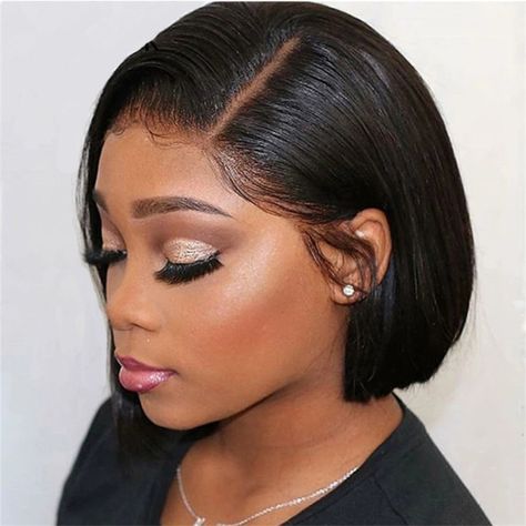 € 22.24 Réduction de 72％ | Perruque Bob Lace Frontal Wig sans colle naturelle, cheveux courts, lisses, HD, 180％, pour femmes Bob Pendek, Kort Bob, Stylish Short Hair, Short Hair Wigs, Short Bob Wigs, Human Hair Lace Wigs, Bob Wig, Short Wigs, Straight Human Hair