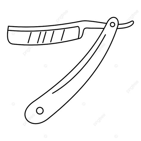 Straight Razor Drawing, Blade Icon, Vinyl Projects Silhouette, Barber Razor, Outline Drawing, Png Hd, Simple Icon, Silhouette Vinyl, Razor Blade