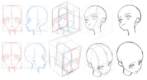 Perspective Drawing Lessons, 얼굴 그리기, Animation Sketches, Drawing Studies, Poses References, Anime Drawings Tutorials, Art Practice, Drawing Lessons, Art Tutorials Drawing