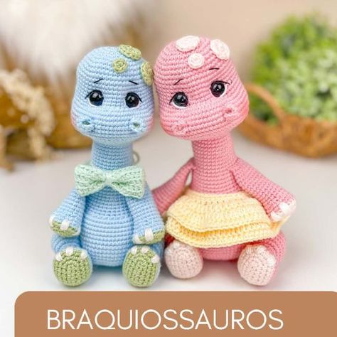 Amigurumi Dinosaur Pattern, Crochet Dinosaur Pattern Free, Elsa Coloring, Dinosaur Amigurumi, Crochet Dinosaur Patterns, Baby Elephants, Crochet Dinosaur, Baby Dino, Adorable Crochet