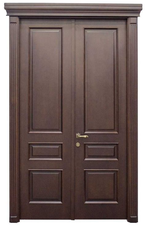 Double Wooden Door Design Classic Main Door Single Door Designs, Wooden Double Door Design, Wooden Double Front Doors, Moulding Door, Custom French Doors, Wooden Double Doors, House Front Door Design, Single Door Design, House Main Door Design