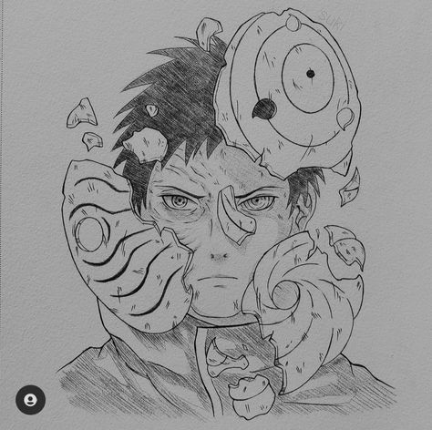 Anime Drawings For Beginners, Iconic Paintings, Buddhist Art Drawing, Naruto Sketch Drawing, Miniature Models, Obito Uchiha, Naruto Sketch, Best Anime Drawings, Anime Drawing Books