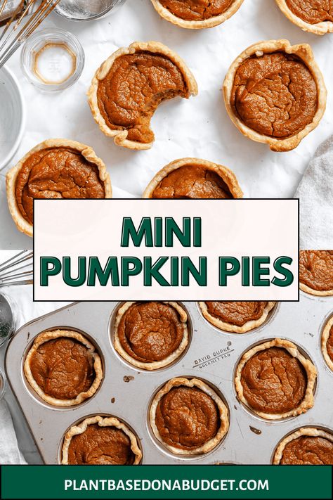 Pumpkin Pie Bites, Pumpkin Filling, Mini Pumpkin Pies, Vegan Pumpkin Pie, Pie Bites, Vegan Holiday, Pumpkin Pies, Pumpkin Spice Syrup, Vegan Holidays