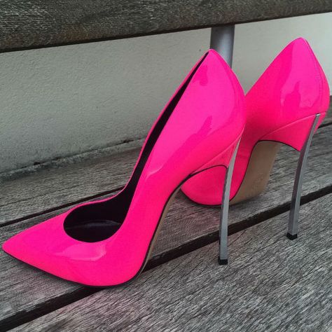 Casadei Blade Neon Color Pumps Neon Pumps, Color Shoes, Beautiful High Heels, High Heels Shoes, Pink Heels, Fabulous Shoes, Neon Color, Stiletto Pumps, Shoes Woman