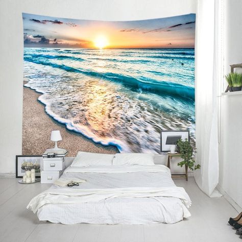 Pirate Wall Decor, Classic Landscape, Landscape Tapestry, Cheap Wall Tapestries, Ocean Room, Beach Pattern, Picnic Tablecloth, Forest Scenery, Tapestry Art