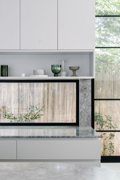 Featuring a duo of Laminex neutrals - Ghostgum and Sarsen Grey - and accented by Surround by Laminex Scallop 22.5 in Natural White, this home takes advantage of abundant natural light, with additional windows and open spaces letting the sun shine through. Architecture: Drawing Room Architecture Build: DC Building Styling: Belle Bright Project Photographer: Marine Hawson Latest Kitchen Ideas, Room Architecture, Sun Shine, Engineered Stone, Open Spaces, Grey Kitchen, Sheet Sizes, Drawing Room, Natural Look