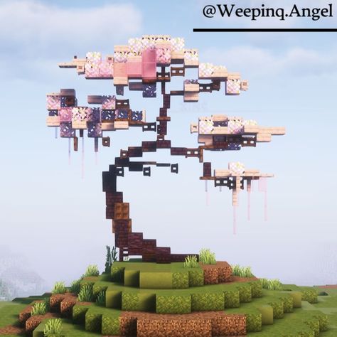 A Cherry tree built for @mrrizgarmc 's community plot on the Bakery! Hope you enjoy <3 Built on: bakery.dedimc.io #minecraft… | Instagram Cute Tree Minecraft, Cherry Trees Minecraft, Minecraft Custom Flowers, Minecraft Tree Portal, Bonsai Tree Minecraft, Minecraft Enchanted Forest Ideas, Minecraft Custom Cherry Tree, Tree Design Minecraft, Cherry Tree Minecraft