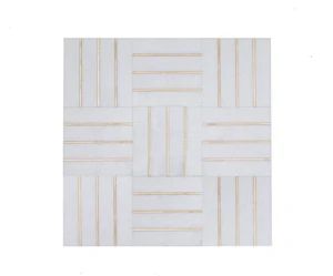 Inlay Tile Waterjet Collection by Mineral Tiles Bathroom Feature Wall, Recycled Tile, Peel N Stick Backsplash, Bathroom Backsplash, Fireplace Wall, Water Jet, Shower Floor, Brass Metal, Kitchen Backsplash