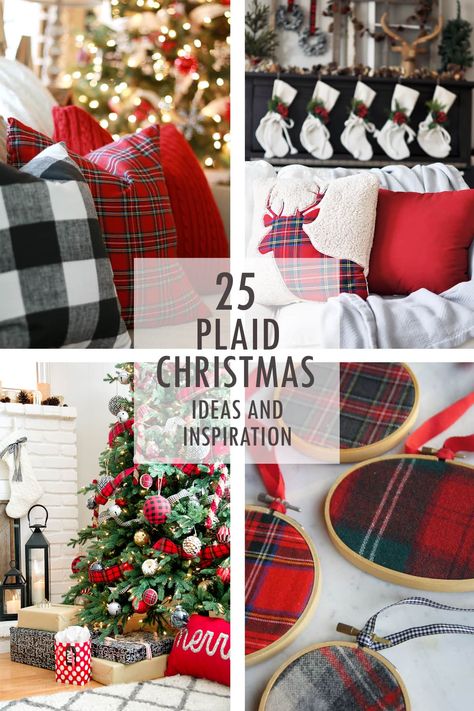 Nothing creates quite the same cozy atmosphere as a Perfectly Plaid Christmas.  Enjoy these 25 inspiring Plaid Christmas images and sources. Tartan Plaid Christmas, Plaid Christmas Decor, Buffalo Check Christmas, Plaid Decor, Tartan Christmas, Buffalo Plaid Christmas, Farmhouse Christmas Decor, Plaid Christmas, Christmas Deco