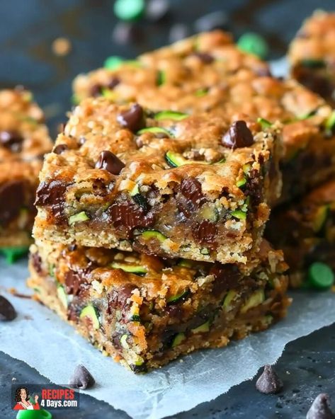 Zucchini Shredded, Zucchini Chocolate Chip Cookies, Zucchini Bars, To My Aunt, My Introduction, Grandma's Recipes, Cinnamon Nuts, Grandmas Recipes, Unsweetened Applesauce