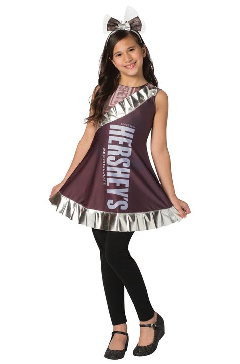 Hershey's Bar Dress Child Costume Hershey Bar Costume, Hersheys Bar, Mario E Luigi, Bar Dress, Candy Costumes, Hershey Chocolate Bar, Funny Dresses, Hershey Bar, Hershey Chocolate