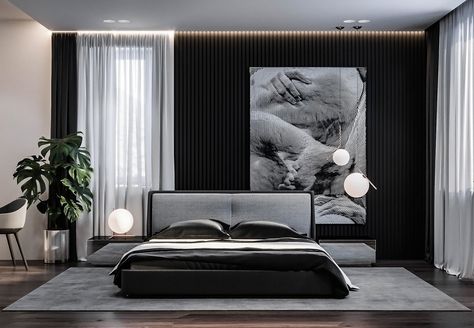 Loft Interior, Dark Bedroom, Teen Bedroom Furniture, Bedroom Decorating Ideas, Bed Linens Luxury, Modern Bedroom Design, Bedroom Decorating, Minimalist Bedroom, Luxurious Bedrooms