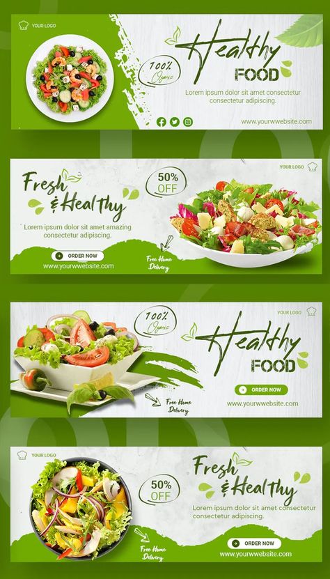 Food Facebook Cover, Brochure Food, Graphic Design Posters Layout, Facebook Post Design, Food Menu Template, Adobe Illustrator Graphic Design, Facebook Cover Design, Graphic Design Tutorials Learning, Food Banner