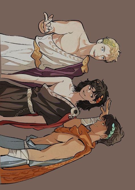 Percy Jackson Drawings, Pjo Fanart, Percy Jackson Comics, The Big Three, Zio Rick, Greek Mythology Humor, Peter Johnson, Jason Grace, Percy Jackson Fan Art