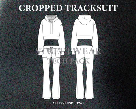 track suit women set clothing mockup vector is a digital illustration or graphic representation of a  track suit specifically designed for women. It showcases the front and back view of a hoodie in a fully customizable vector format. This mockup allows designers to easily present and visualize their own designs, patterns, or logos on the hoodie, creating a professional and realistic presentation. The vector format ensures that the image can be scaled and edited with Tracksuit Template, Clothing Brand Mockup, Tracksuit Mockup, Clothes Mockup Free, Clothes Template, Dress Mockup, Graphic Design Clothing, Streetwear Tracksuit, Track Suits Women