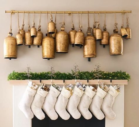 PRICES MAY VARY. 🔔 Set of 15 Shabby Chic Rustic Style Wall Hanging Bells. 🔔 The golden color is actually a covering of brass. These bells are then baked in fire giving them their unique shades of brown rustic color. 🔔 These cowbells have been purposely given a very rough look. Each bell has been individually handmade , hence small variations are possible. 🔔 Can be used for various purposes- to make Christmas wreaths, wind chimes, and wedding decorations. 🔔 Made In India Product by the Fines