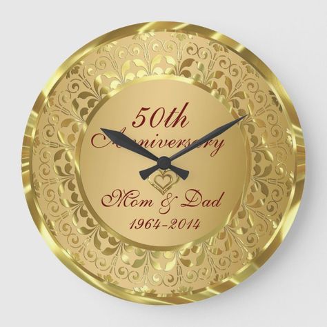 Emerald Wedding Anniversary, 25 Year Anniversary Gift, Anniversary Clock, 50th Wedding Anniversary Party, 50 Wedding Anniversary Gifts, Wedding Gifts For Parents, Golden Wedding Anniversary, 1st Wedding Anniversary, Gift Wedding Anniversary