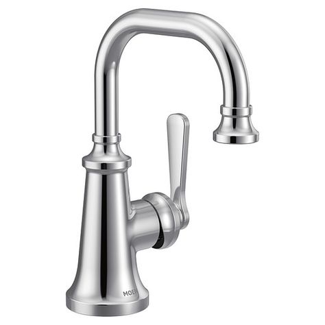 Colinet Chrome one-handle high arc bathroom faucet -- S44101 -- Moen Moen Colinet, Commercial Toilet, Touchless Faucet, Tool Hangers, Contemporary Bathroom Sinks, Bathroom Exhaust Fan, Luxurious Showers, Stainless Steel Fittings, Waterfall Faucet