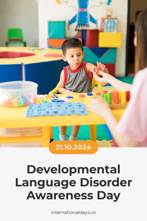 Let's raise awareness and support for children and young people with Developmental Language Disorder on October 21st. Language Disorders, October 21, International Day