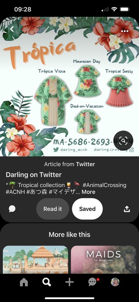 Hawaii Animal Crossing, Acnh Hawaiian Design, Animal Crossing Hawaiian Design, Acnh Tropical Design Code, Acnh Tropicore, Acnh Tropical, Acnh Beach, Acnh Outfits, Tropical Curtains