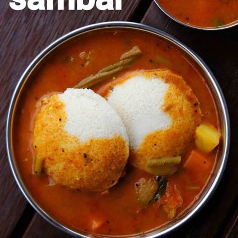 idli sambar recipe | tiffin sambar | hotel style idli sambar recipe - Hebbar's Kitchen Idli Sambar Recipe, Idli Sambar, Sambar Recipe, Hebbar's Kitchen, Idli Recipe, Spicy Soup, Break Fast, Dosa Recipe, Indian Cooking Recipes