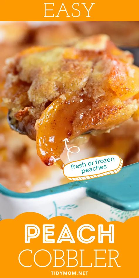 Peach Cobbler Real Peaches, Easy Bake Peach Cobbler, Peach Cobbler With Frozen Peaches Easy, Homemade Peach Cobbler Fresh Peaches, Breakfast Peach Cobbler, Peach Cobbler Using Can Peaches, Frozen Peaches Recipes Easy, Beach Cobbler, Peach Pie Recipes Frozen Peaches