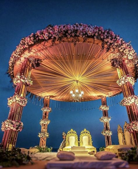 Round Mandap, Floral Backdrop Wedding, Hindu Wedding Decorations, Goals Planning, Wedding Entrance Sign, Events Planning, Dream Wedding Decorations, Luxury Wedding Decor, Mandap Decor