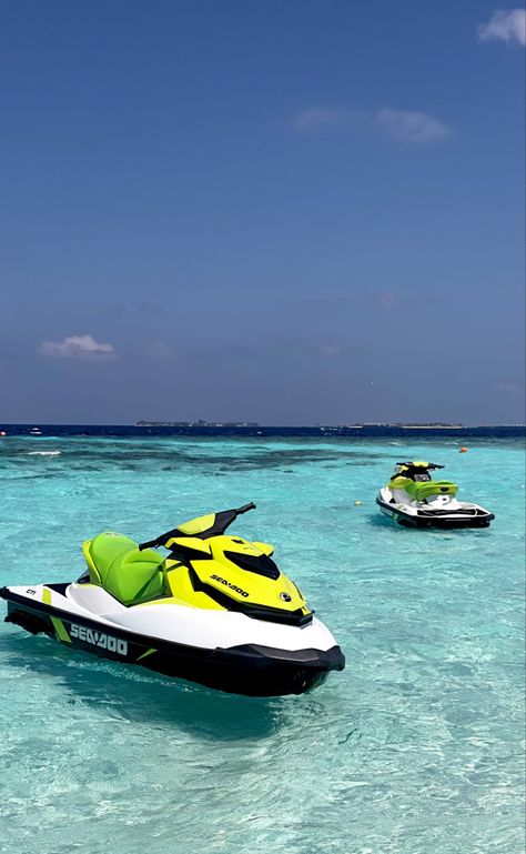 #maldives #jetski #aesthetic Maldives Jet Ski, Water Sports Aesthetic, Jetski Aesthetic, Jet Ski Aesthetic, Beach Jetski, Jet Aesthetic, Aesthetic Maldives, Honeymoon Aesthetic, Maldives Aesthetic