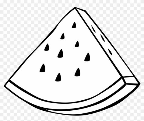 Watermelon Tattoo Black And White, Watermelon Black And White, Watermelon Outline, Watermelon Pictures, Watermelon Tattoo, Watermelon Clipart, Fruit Watermelon, Fruit Clipart, Fruit Coloring Pages