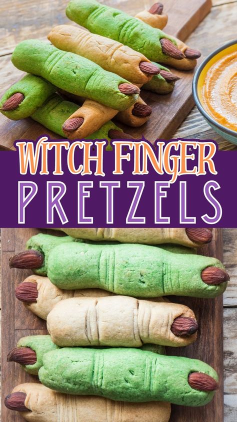 Looking for a fun and festive Halloween snack? Look no further! These homemade soft pretzels shaped like witch fingers are the perfect addition to any Halloween celebration. Pretzel Witch Fingers, Finger Pretzels, Homeschool Meals, Witch Fingers, Fall Party Food, Pretzel Shape, Summer Chicken Recipes, Halloween Party Food, Summer Chicken