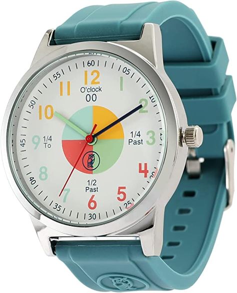 AmazonSmile: Kids Watch - Analog Watches for Kids. Great for Boys and Girls Ages 6-12. Perfect Kids Analog Watch Telling Time Teaching Tool. Teal Green. : Clothing, Shoes & Jewelry Watches For Kids, Analog Watches, Kids Watch, Telling Time, Analog Watch, Wrist Watches, For Kids, Design