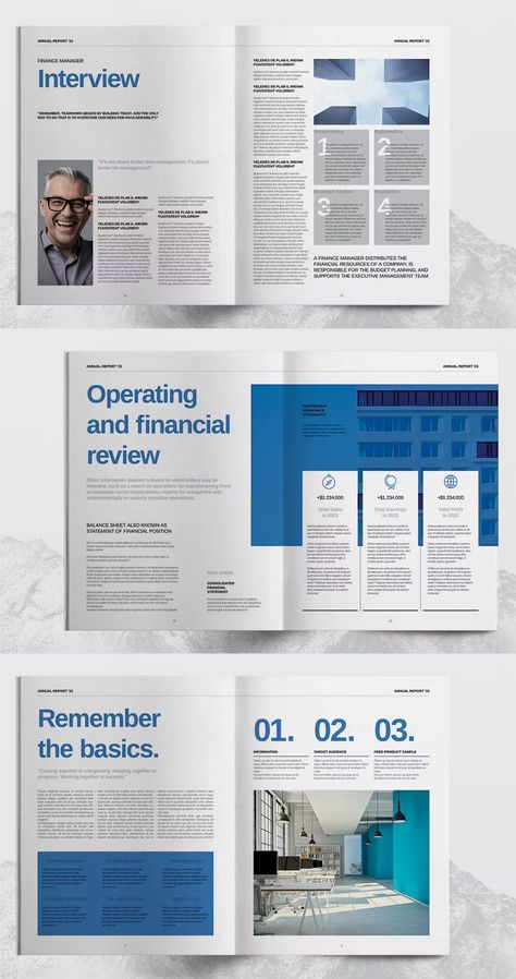 Blue Annual Report Brochure Template InDesign INDD & IDML. 24 Pages. Editorial Layout Design Inspiration, Report Layout Design Inspiration, Company Report Design, Corporate Layout Design, Report Layout Design, Annual Report Design Inspiration, White Paper Design, Contents Page Design, Print Design Brochure