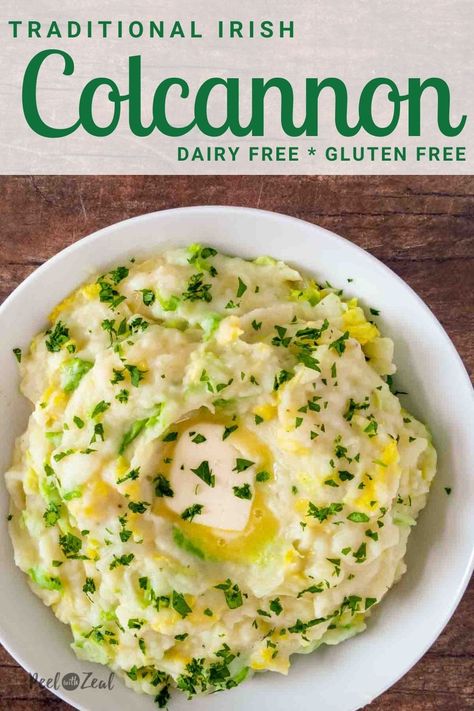 Vegan Colcannon, Gluten Free Soda Bread, Irish Colcannon, Colcannon Recipe, Irish Dinner, Gluten Free Recipes Side Dishes, Creamy Potatoes, Irish Potatoes, Gluten Free Sides Dishes